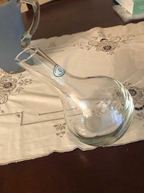 Decanter em vidro manual soprado da Marinha Grande - novo