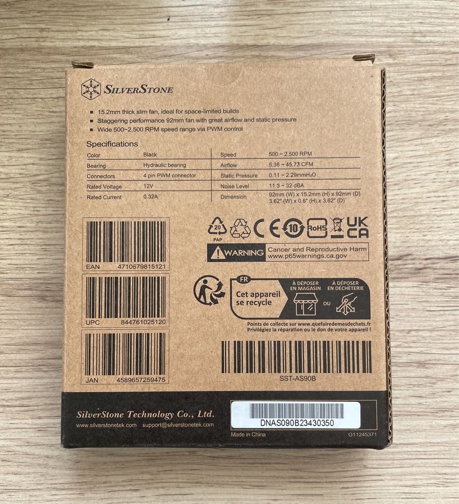 Вентилятор Silverstone AS90B-ARGB Air Slimmer 15.2mm Slim ARGB PWM Fan