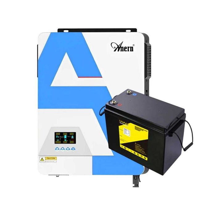 Гибридный инвертор 3,2 кВт + аккумулятор LiFePO4 25,6V 100Ah (2500W/h)