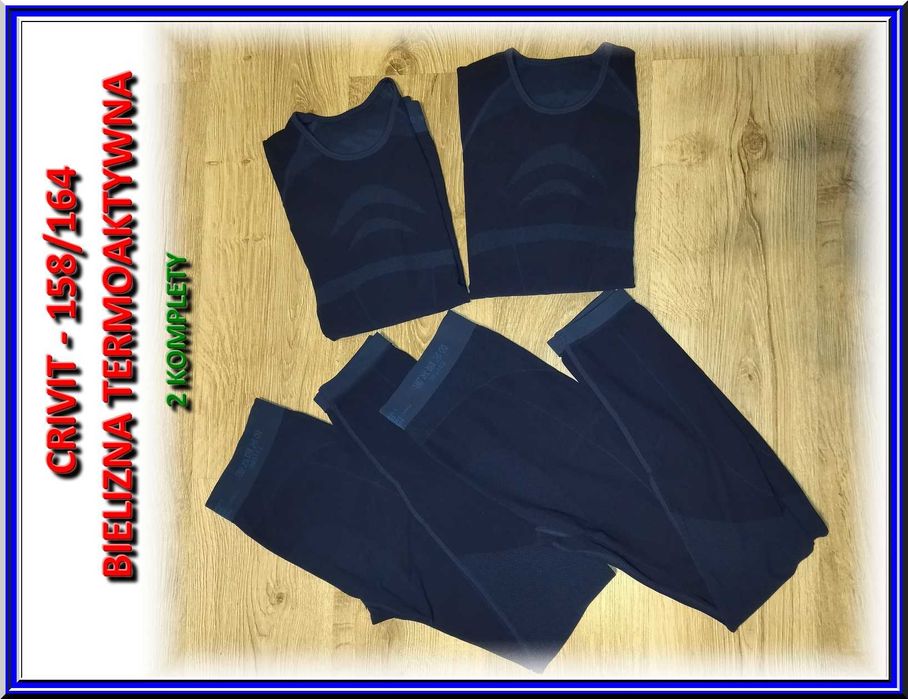 158-164 * 2 KOMPLETY bielizny termoaktywnej * CRIVIT