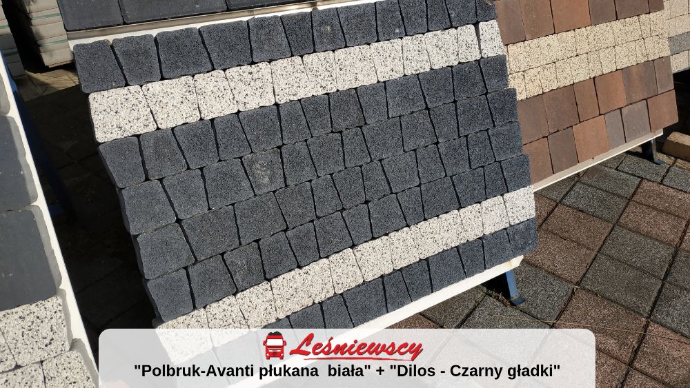 Polbruk Avanti BIAŁA-Kostka brukowa płukana/z posypką na schody! *HIT*