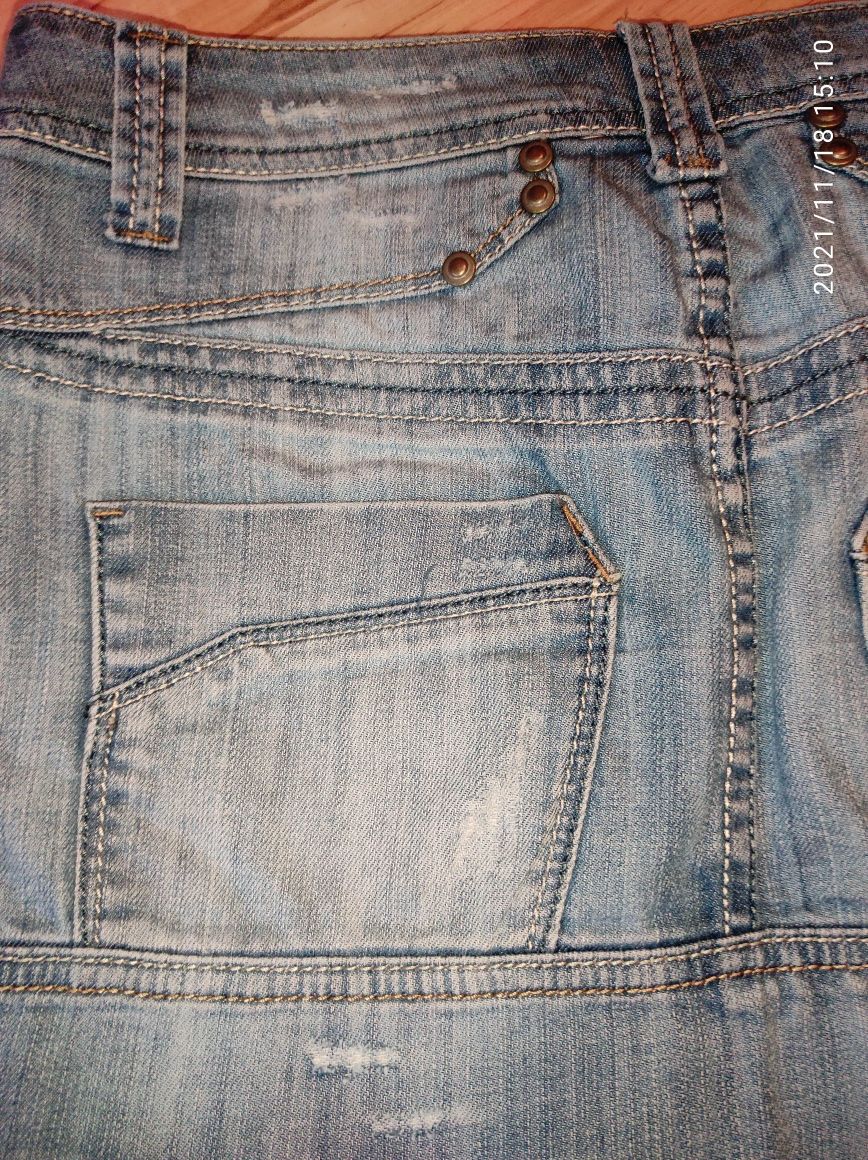 Spódnica spódniczka mini jeansowa M