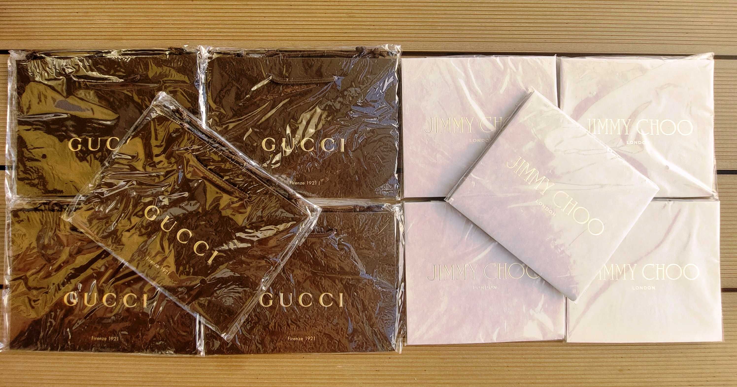 Gucci 5 szt + Jimmy Choo 5 szt - Oryginalne Nowe Luksusowe torebki