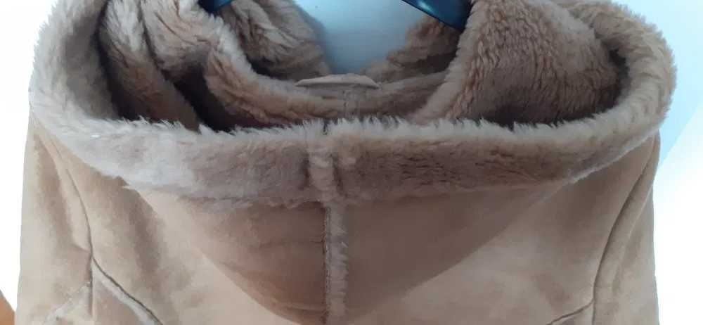 Kożuch ekologiczny z kapturem