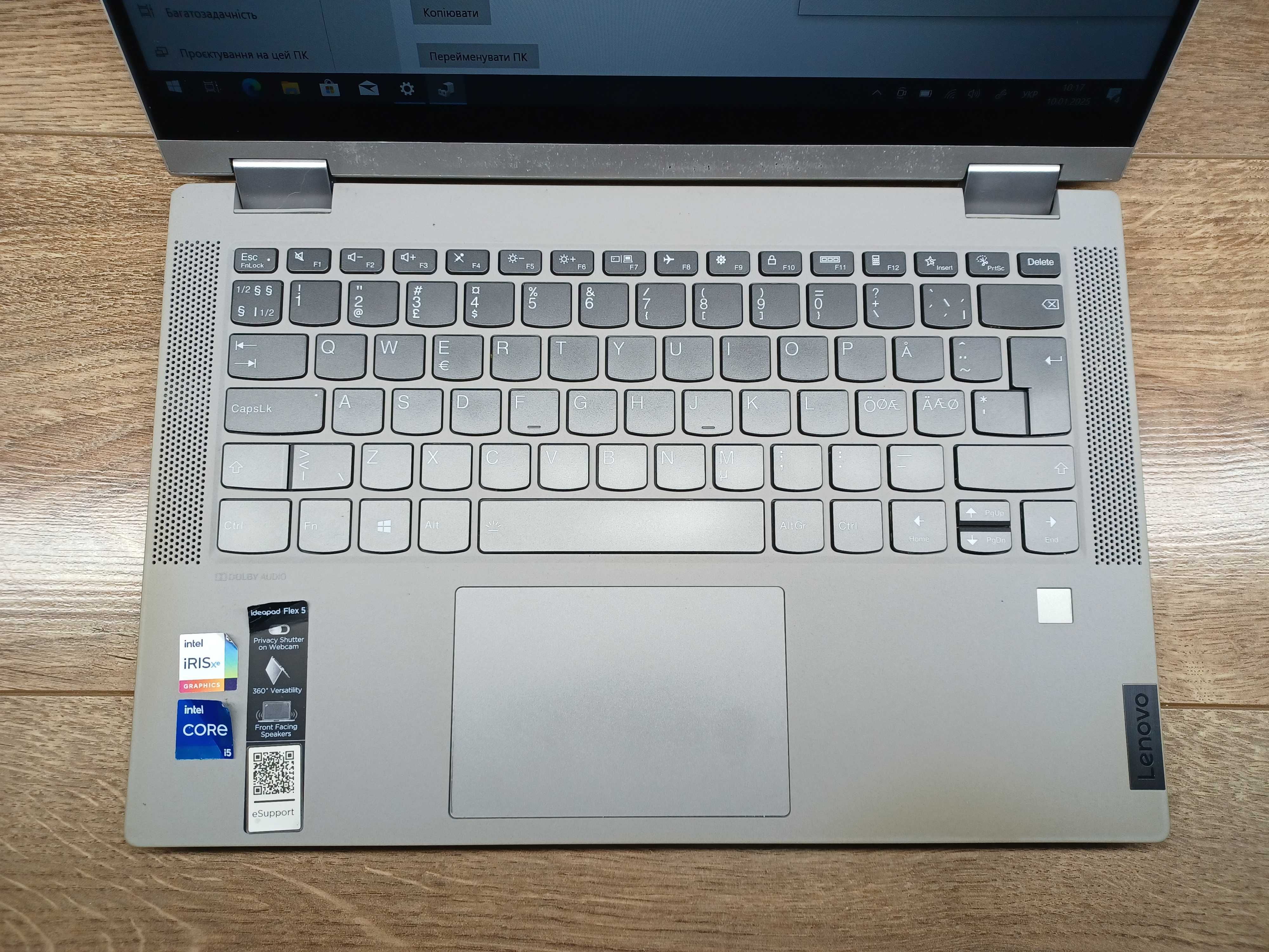 Lenovo IdeaPad Flex 5 14ITL05 i5-1135G7 сенсор не працює