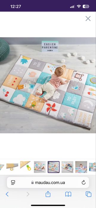 Дитячий коврик/килимок розвиваючий/термокилимок/taf toys