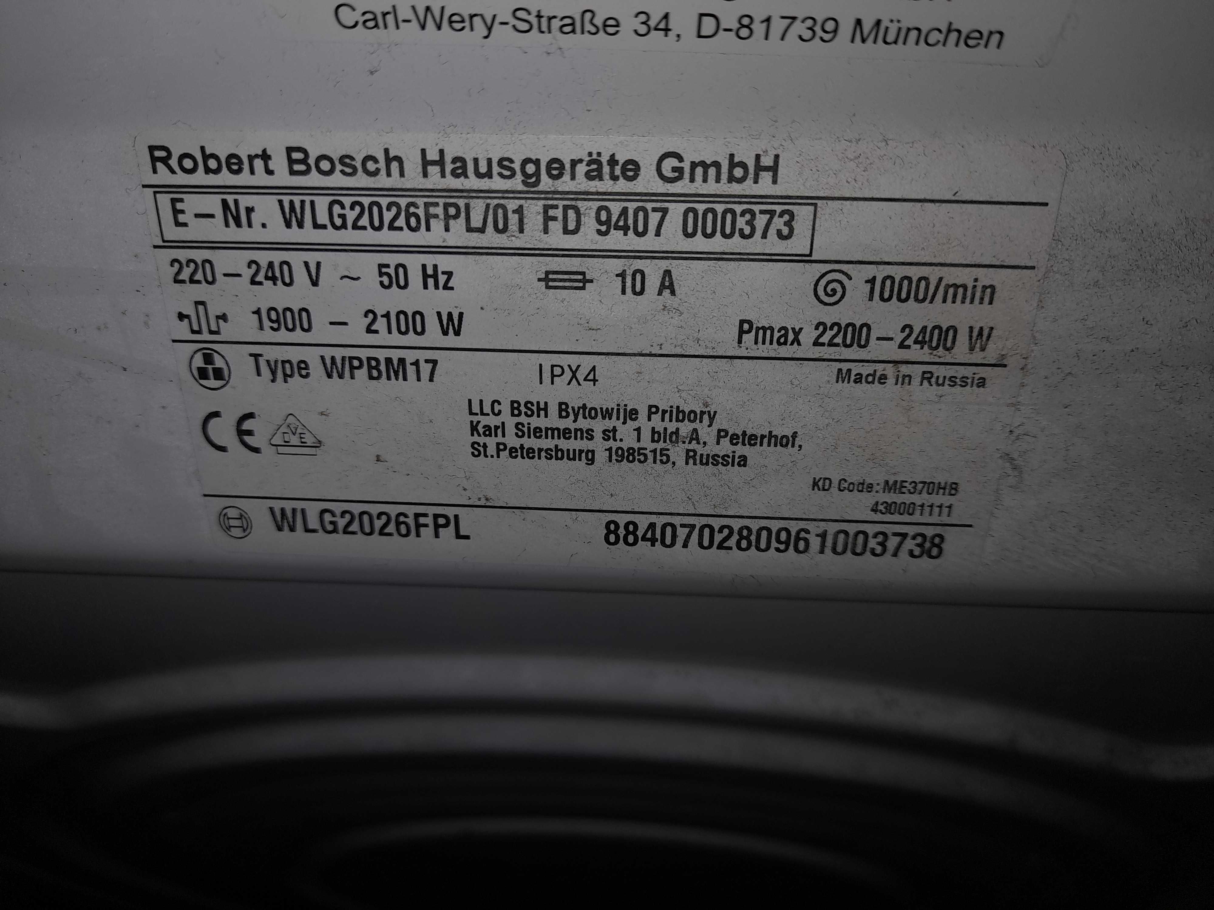 Sprzedam pralkę slim BOSCH :)