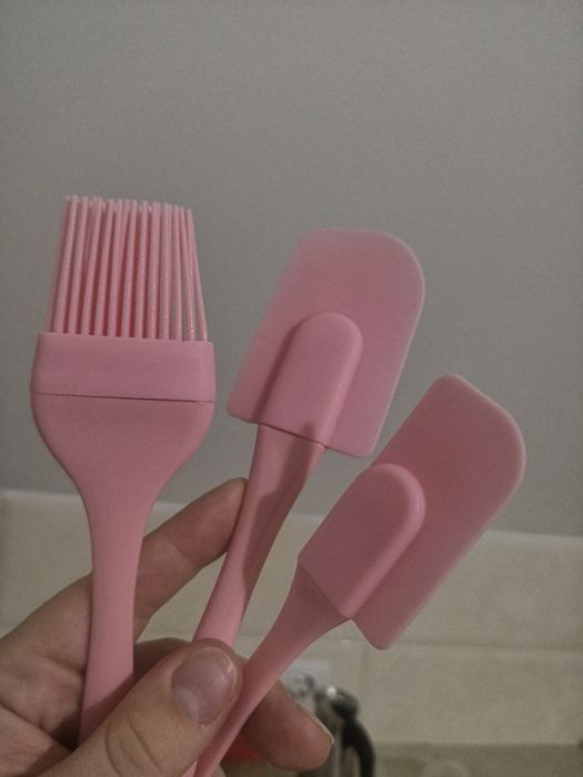 Набір кухонних інструментів силіконова лопатка, пензлик