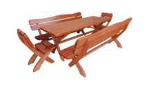 Meble Ogrodowe Drewniane Zestaw Komplet Altana Ogród 200 Cm Grubość4,5