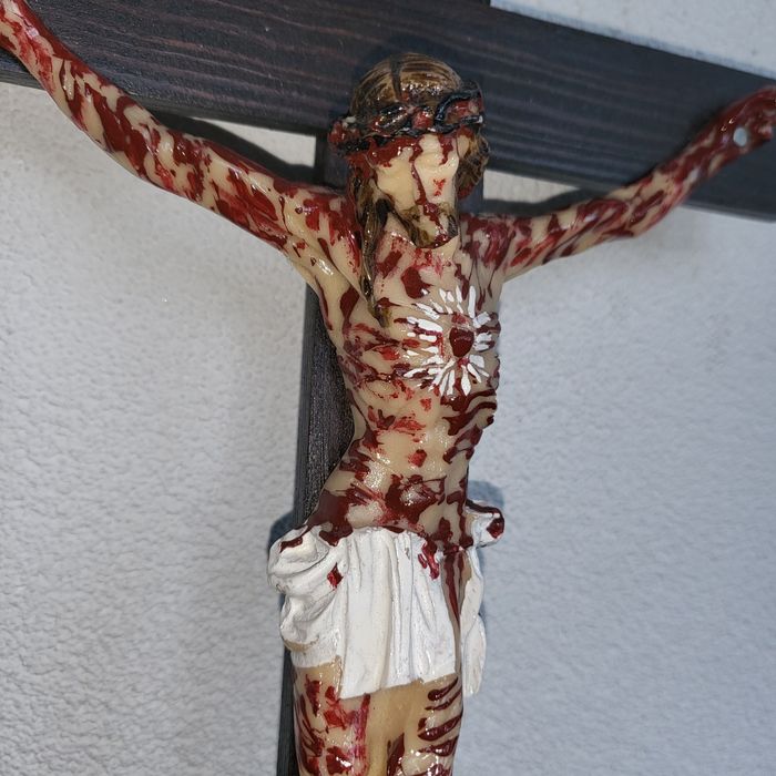 Krzyż Pasyjny Serca Jezusowego Końca Czasów 33cm