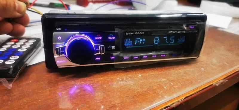 Автомагнитола bluetooth разьем usb microsd с пультом стандартная 1 din