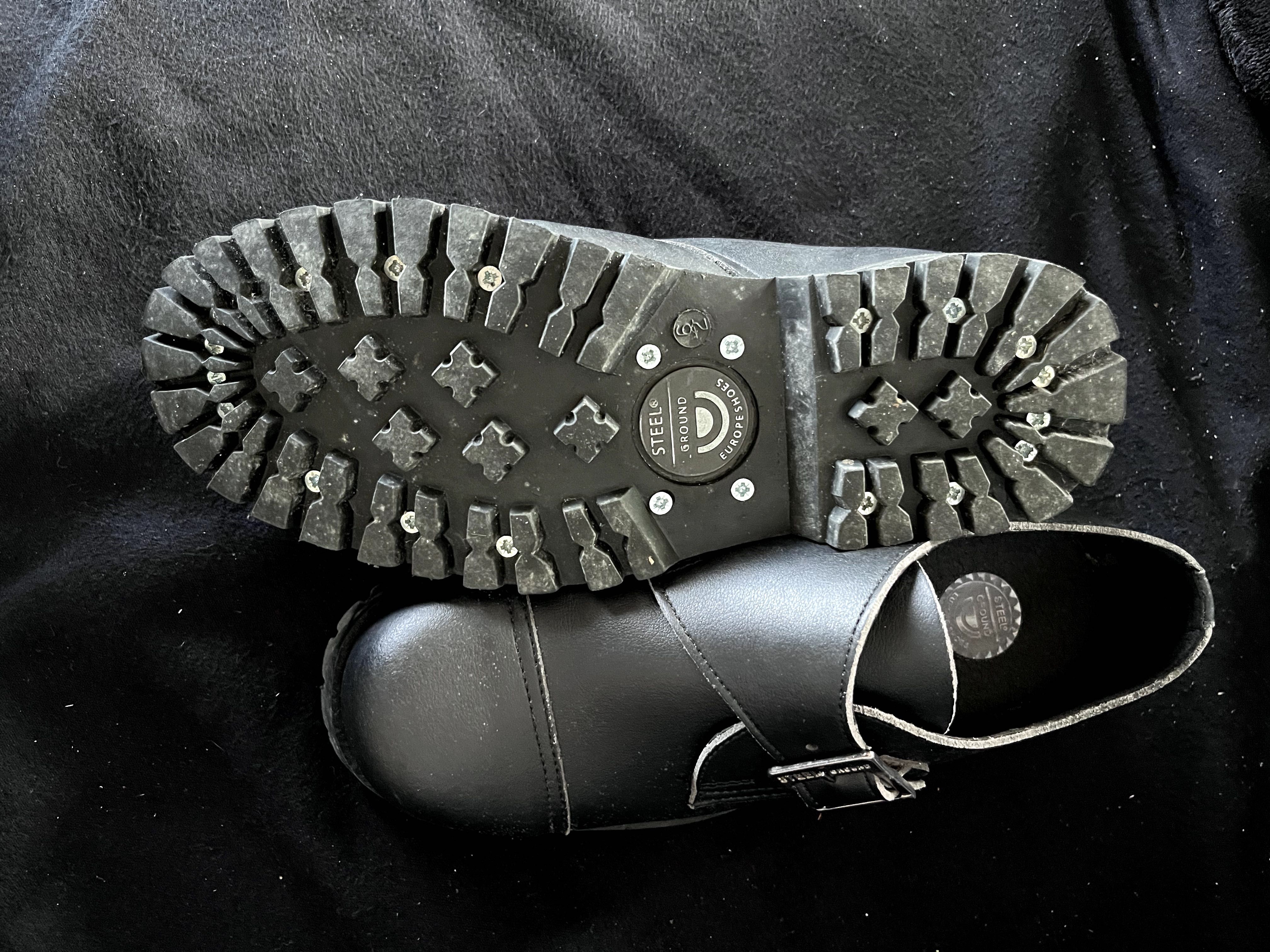 Sapatos Steelground pele Pretos (mate) 40