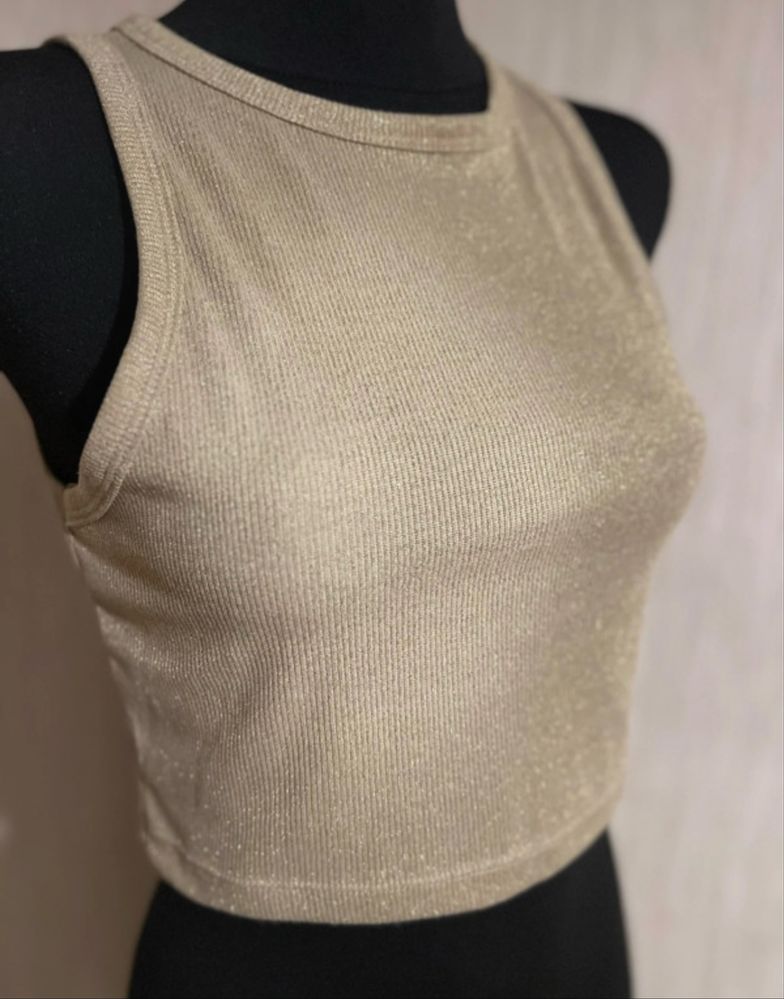 Złoty krótki croptop