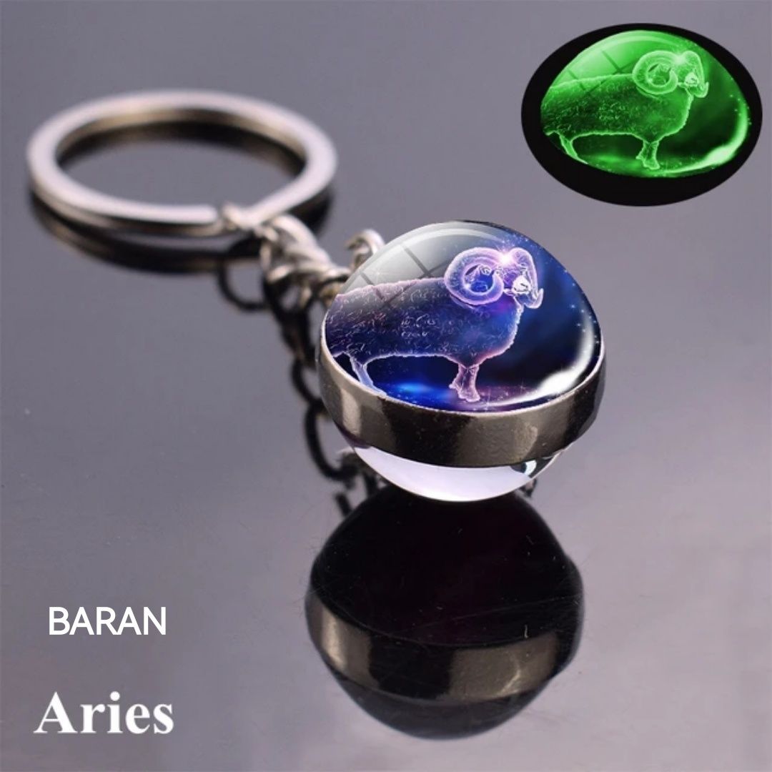 2 x Brelok do kluczy Luminous-(świecący)-Znak Zodiaku