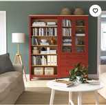 Hemnes witryna i regał na książki czerwony IKEA