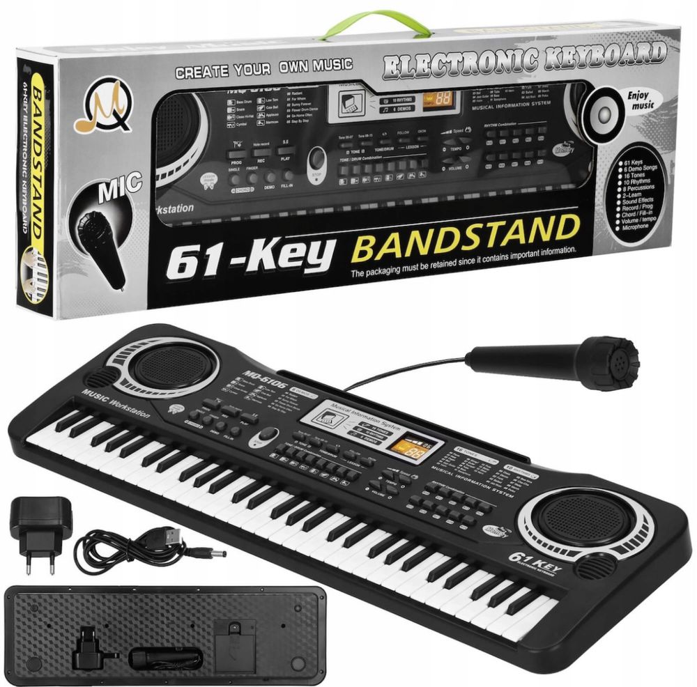 PIANINO ORGANY mikrofon elektryczne dla dzieci KEYBOARD instrument
