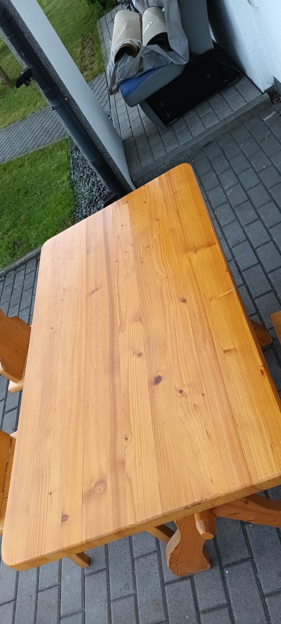 Stól 4szt.krzesla sosna na działkę do altanki