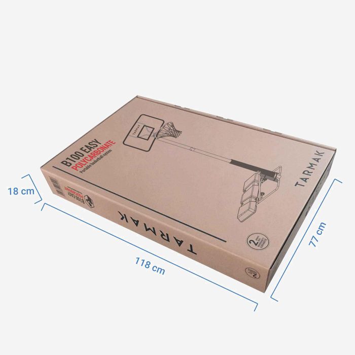Tabela de Basquetebol Altura Ajustável de 2,20-3,05 m B100 Easy