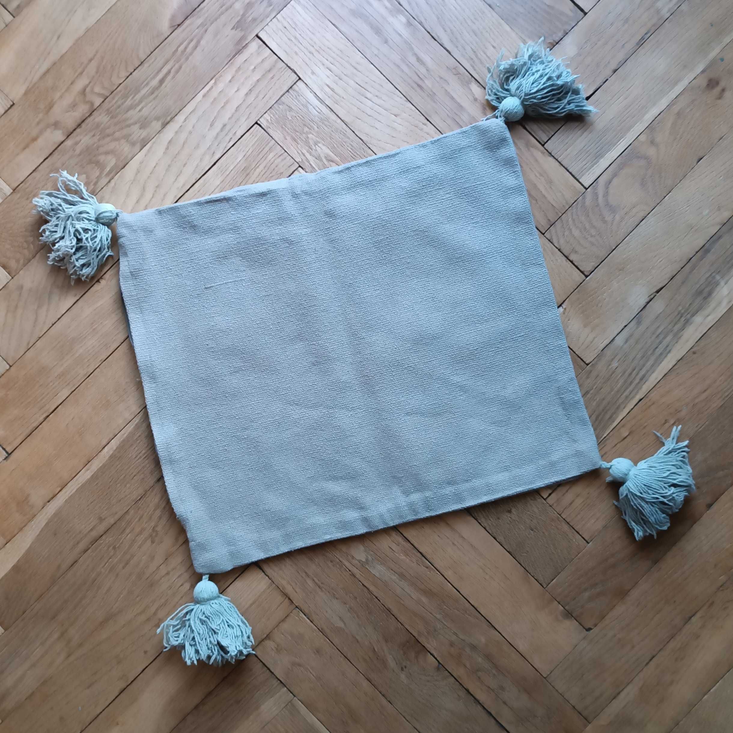 Poszewka ozdobna szara khaki
