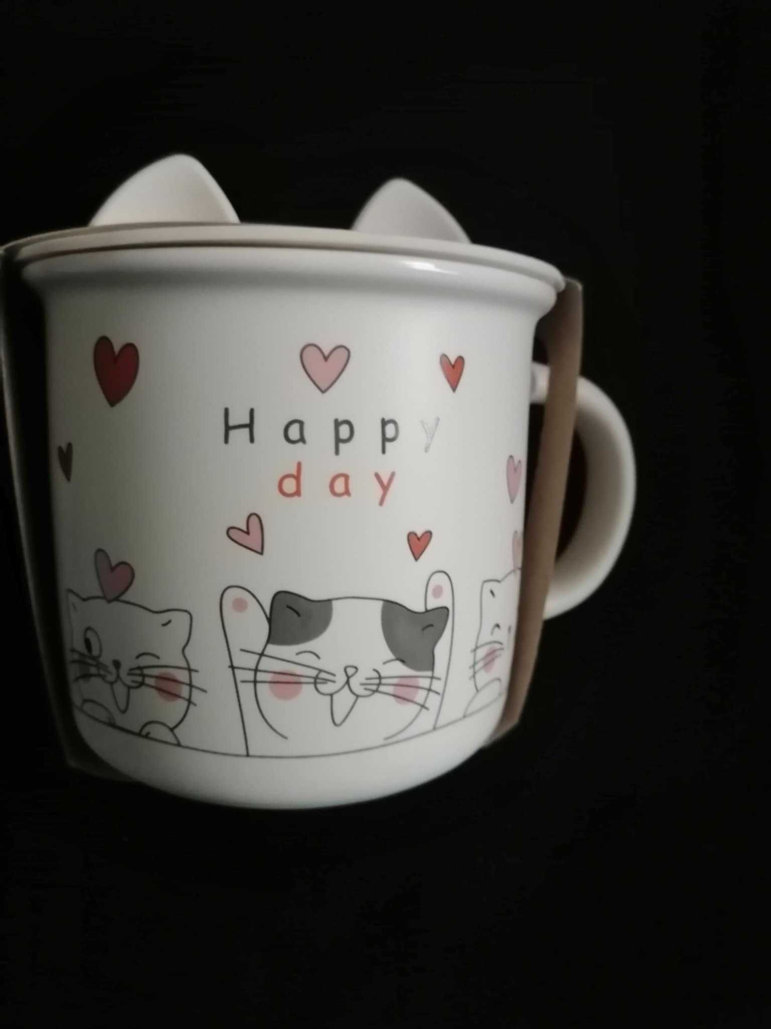 Caneca de gatos, com tampa - Nova