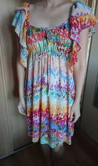 Kolorowa sukienka na lato H&M 36 The Garden Collection
