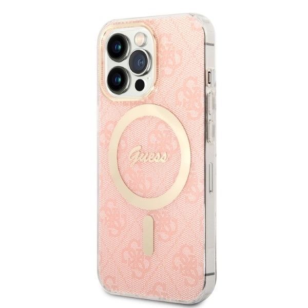 Guess Set Etui + Ładowarka Indukcyjna iPhone 13 Pro Max różowy