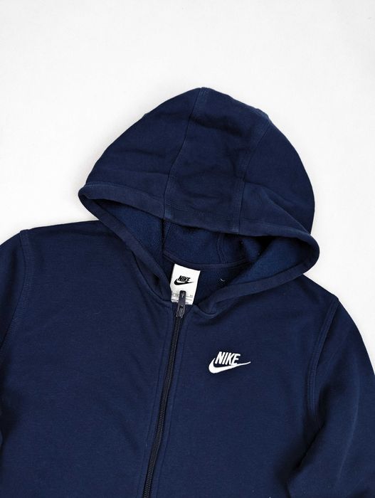 Nike granatowa bluza z kapturem zip S logo
