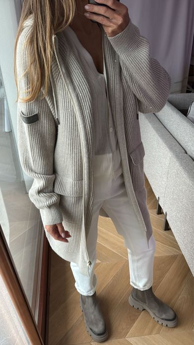 Komplet kamizelka plus sweter Brunello Cucinelli rozm M