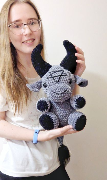 Мягкая игрушка бафомет. Амигуруми ручной работы