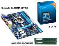 Zestaw Płyta Gigabyte GA-H61M-S2V-B3+ Procesor Core i5-3570+ 16 GB RAM