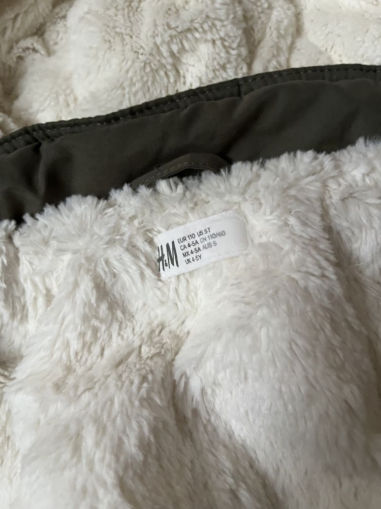 H&M kurtka zimowa parka 110 ocieplana