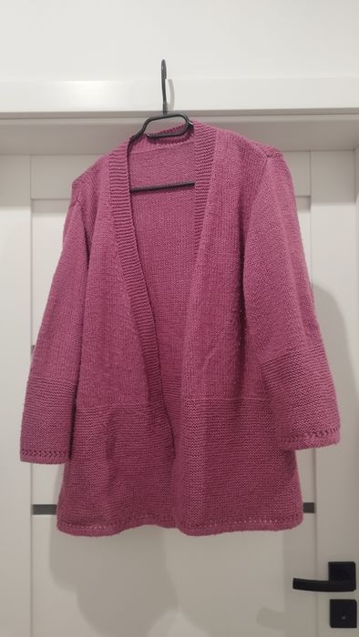 Kardigan luźny różowy