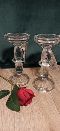 Nowe śliczne 5 szt szklane świeczniki na stół Nowy Świecznik Okazja