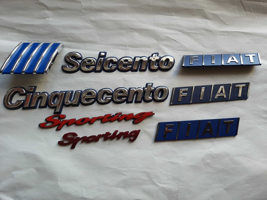 SEICENTO CINQUECENTO Fiat legendas emblemas novo