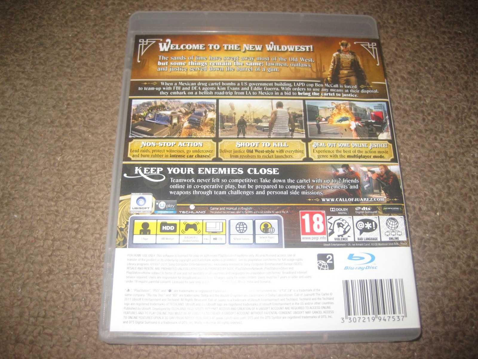 Jogo "Call Of Juarez: The Cartel" PS3/Completo!