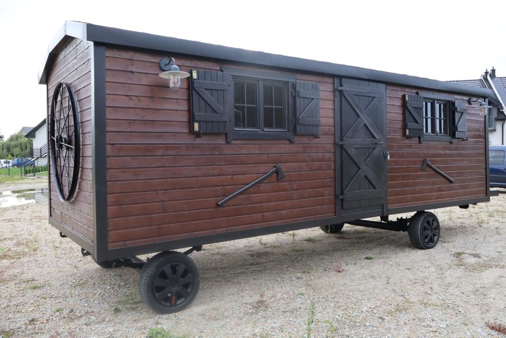 Wóz Drzymały, mobilny domek, chata, domek letniskowy, glamping, tiny h