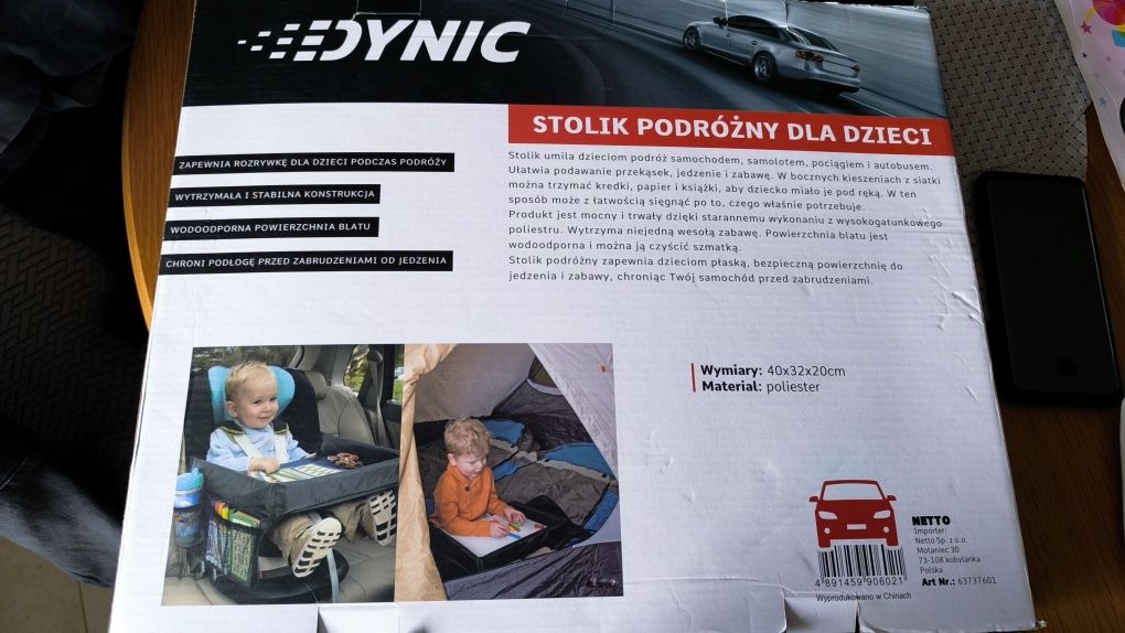 Stolik podróżny dla dzieci