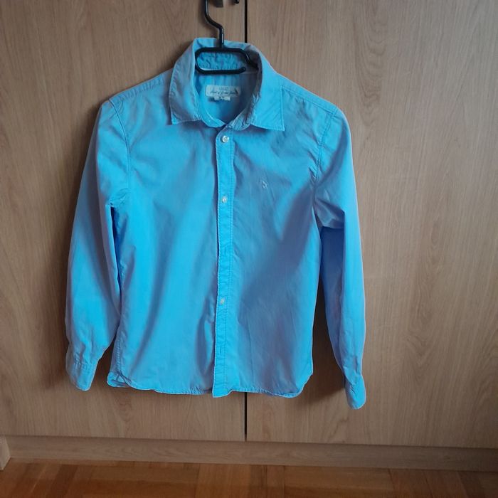 Błękitna koszula H&M r. 158 chlopiec bdb