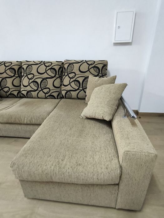 Sofá em tecido chaise longue