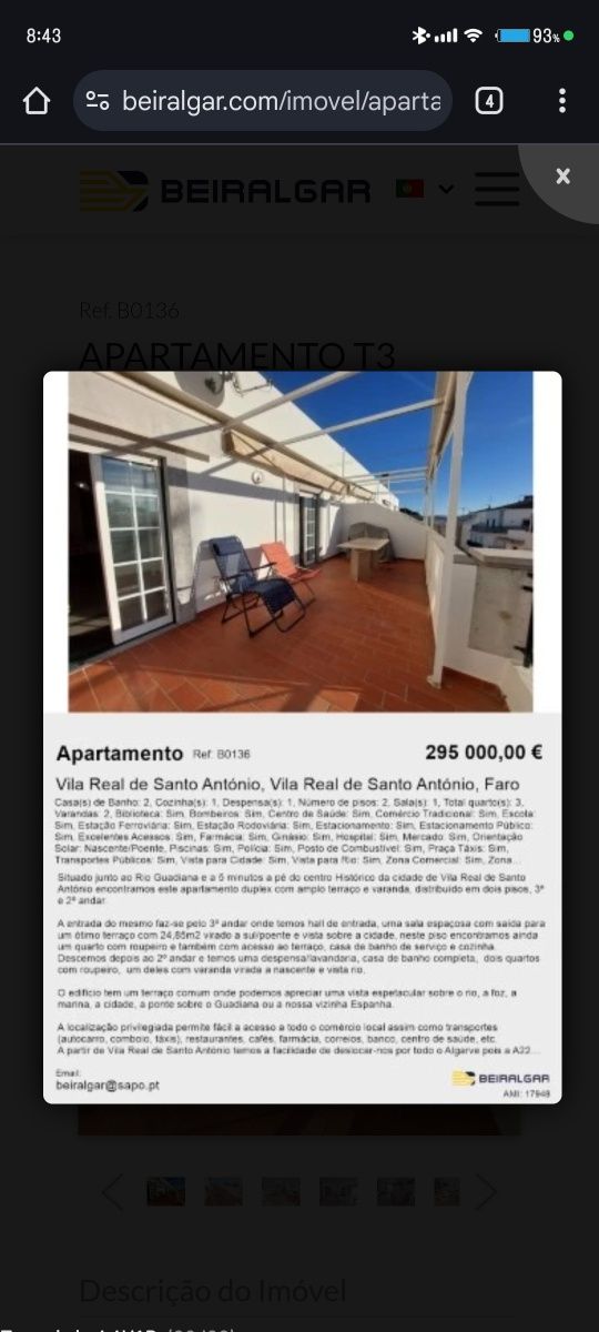 Vendo apartamento vila real de Santo António