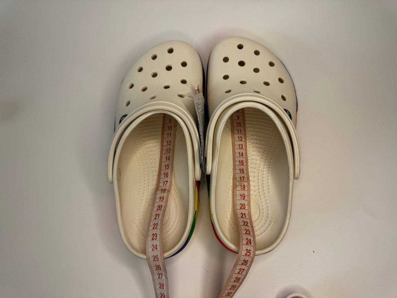 Crocs Crocband Rainbow Block White Крокси M5/W7 37 р Уцінка! №10132