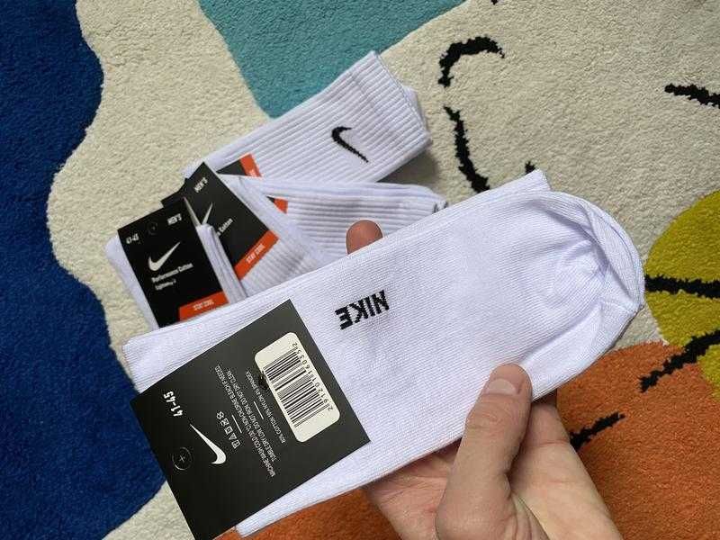 ХІТ ПРОДАЖ 2024! Шкарпетки високі Nike білі чорні. Носки высокие Найк