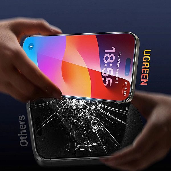 Szkło hartowane Ugreen SP630 z ramką montażową na iPhone 16 Pro Max (2