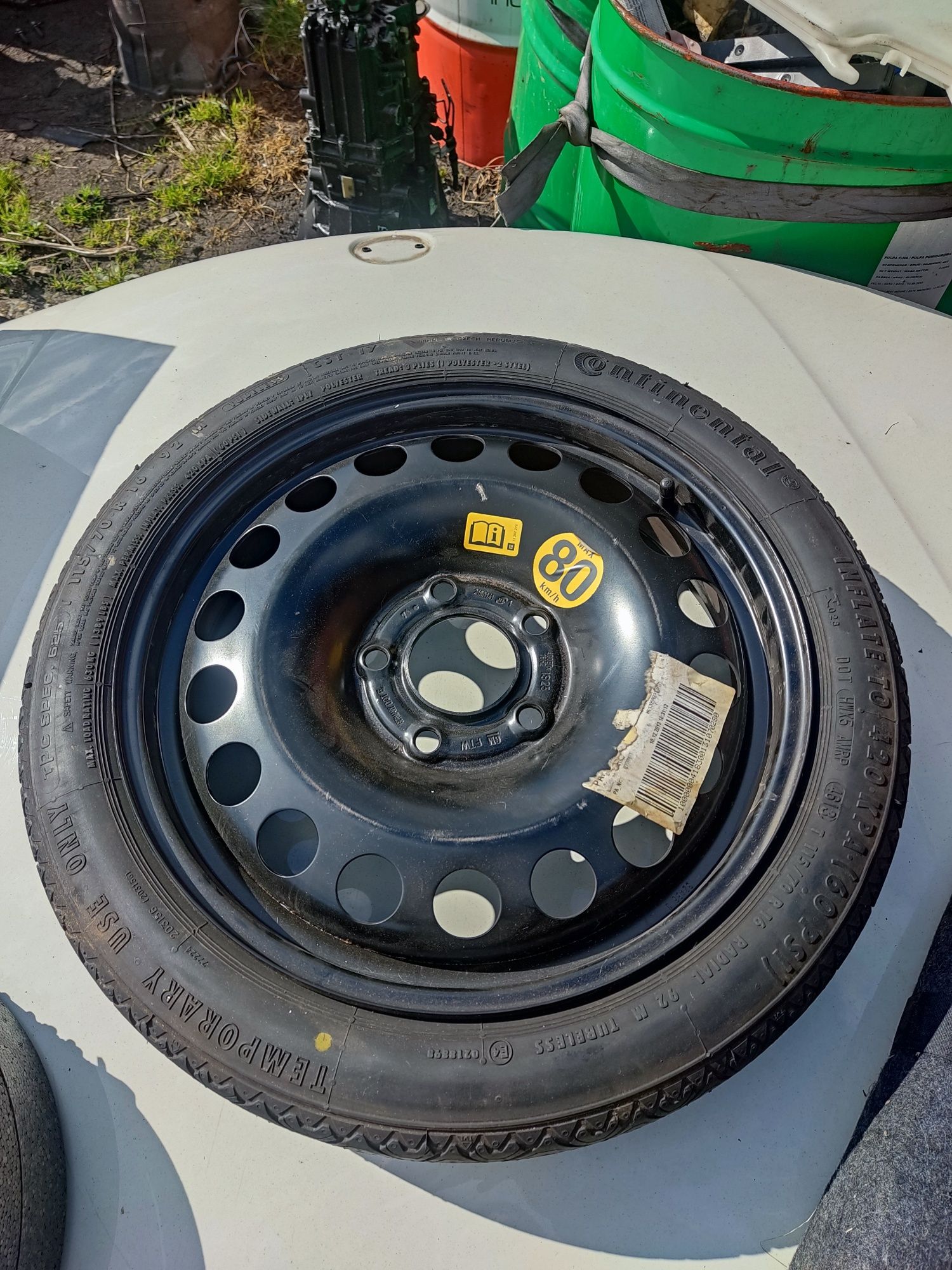 Zestaw naprawczy Opel Astra J IV 5x115 Dojazdówka Lewarek klucz podnoś