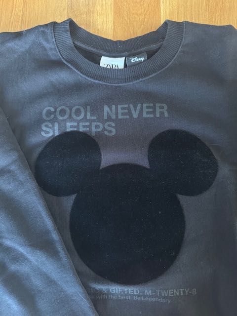 bluza sportowa Zara czarna XL Disney Mickey Mouse