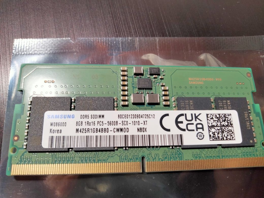 Оперативна пам'ять ddr5 sodimm 8 gb, Samsung, Korea