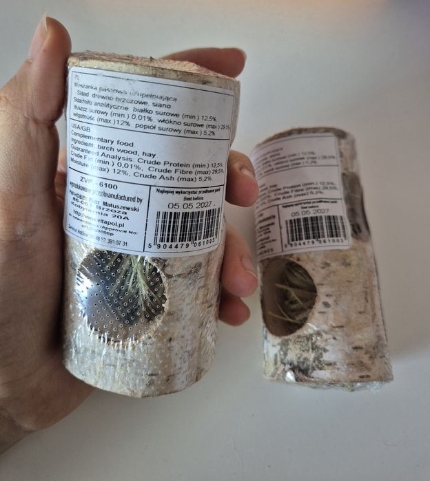 Zestaw 2 tuneli vitapol rozmiar S vita herbal tunel drewniany z sianem