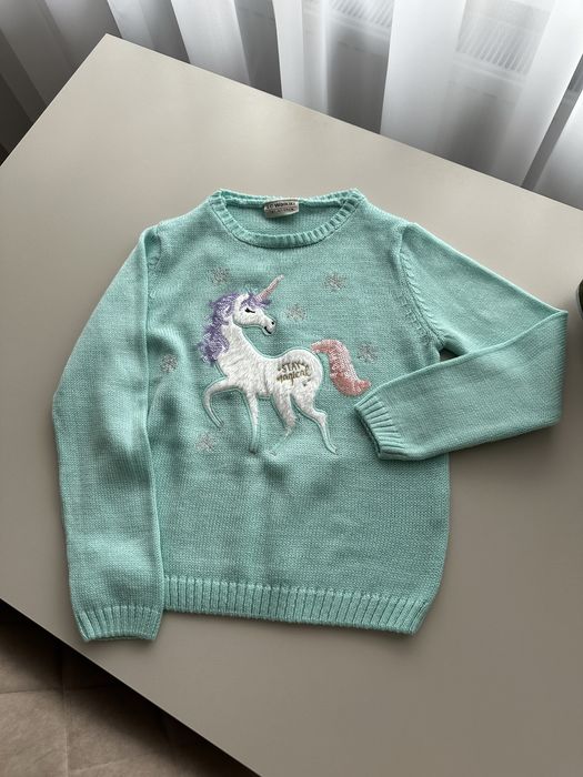 Кофтинка у мʼятному кольорі 7-8 років