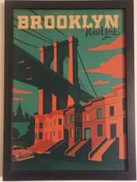 Brooklyn plakat w czarnej ramie 29,7*42 A3