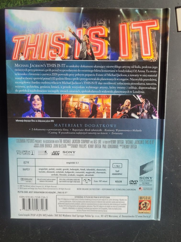 DVD booklet Michael Jackson's This is It 2010 Sony / napisy PL